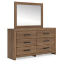  Signature Design by Ashley Broachmyn 6-Drawer Dresser with Mirror PCB1116-31/PCB1116-36 IMAGE 1