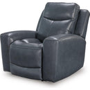  Manufacturer Color_Admiral -- Signature Design by Ashley Next Move Power Leather Match Recliner IMAGE 4