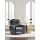  Manufacturer Color_Admiral -- Signature Design by Ashley Next Move Power Leather Match Recliner IMAGE 6
