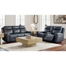  Manufacturer Color_Admiral -- Signature Design by Ashley Next Move Power Reclining Leather Match Sofa IMAGE 5