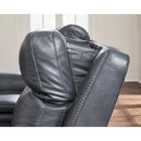  Manufacturer Color_Admiral -- Signature Design by Ashley Next Move Power Reclining Leather Match Loveseat with Console IMAGE 4