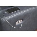  Manufacturer Color_Admiral -- Signature Design by Ashley Next Move Power Reclining Leather Match Loveseat with Console IMAGE 5
