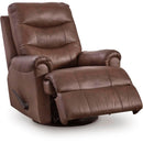  Manufacturer Color_Espresso -- Signature Design by Ashley Flynwood Swivel Glider Leather Match Recliner IMAGE 2