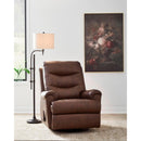  Manufacturer Color_Espresso -- Signature Design by Ashley Flynwood Swivel Glider Leather Match Recliner IMAGE 5