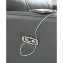  Manufacturer Color_Tideon -- Signature Design by Ashley Pennacle Pier Power Leather Match Recliner IMAGE 10