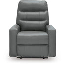  Manufacturer Color_Tideon -- Signature Design by Ashley Pennacle Pier Power Leather Match Recliner IMAGE 3