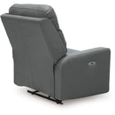  Manufacturer Color_Tideon -- Signature Design by Ashley Pennacle Pier Power Leather Match Recliner IMAGE 4