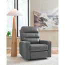  Manufacturer Color_Tideon -- Signature Design by Ashley Pennacle Pier Power Leather Match Recliner IMAGE 5