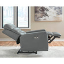  Manufacturer Color_Tideon -- Signature Design by Ashley Pennacle Pier Power Leather Match Recliner IMAGE 7