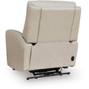  Manufacturer Color_Bone --  Signature Design by Ashley Pincara Power Leather Match Recliner IMAGE 4