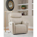  Manufacturer Color_Bone --  Signature Design by Ashley Pincara Power Leather Match Recliner IMAGE 5