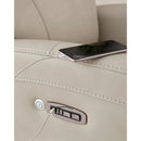  Manufacturer Color_Bone --  Signature Design by Ashley Pincara Power Leather Match Recliner IMAGE 9