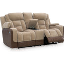  Signature Design by Ashley Mixed Motion PC8350418 Power Reclining Loveseat with Console  & Adjutasble Headrest IMAGE 2