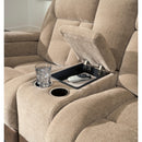  Signature Design by Ashley Mixed Motion PC8350418 Power Reclining Loveseat with Console  & Adjutasble Headrest IMAGE 5